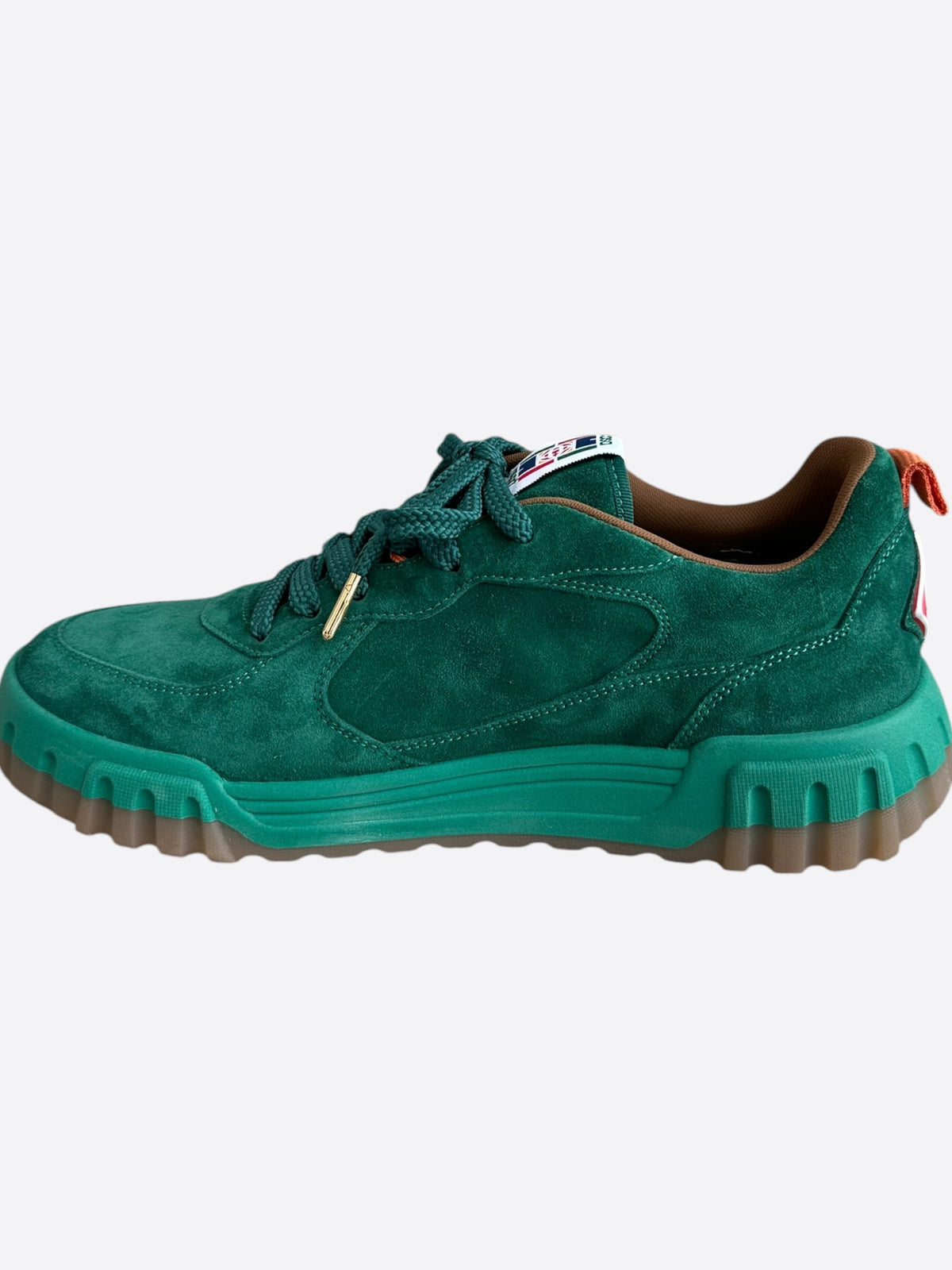 Casablanca Green Suede Court Sneakers