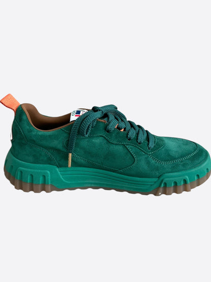 Casablanca Green Suede Court Sneakers