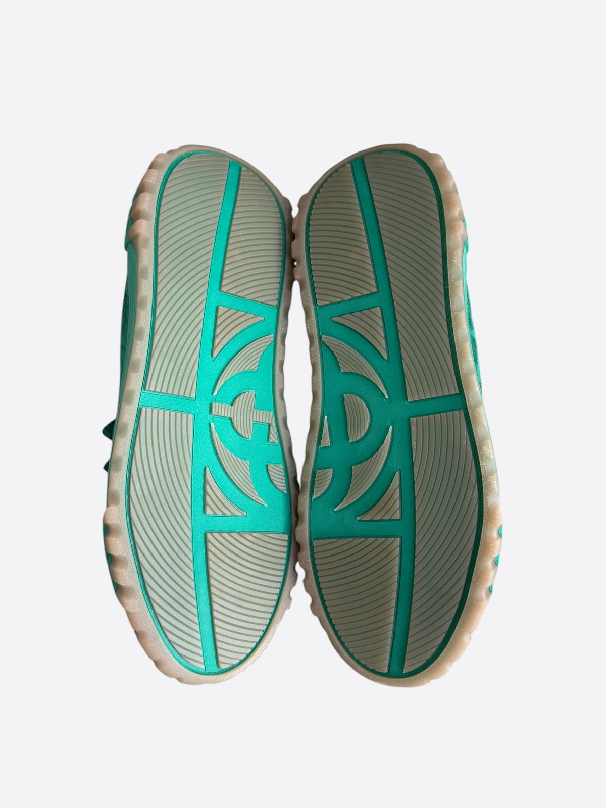 Casablanca Green Suede Court Sneakers
