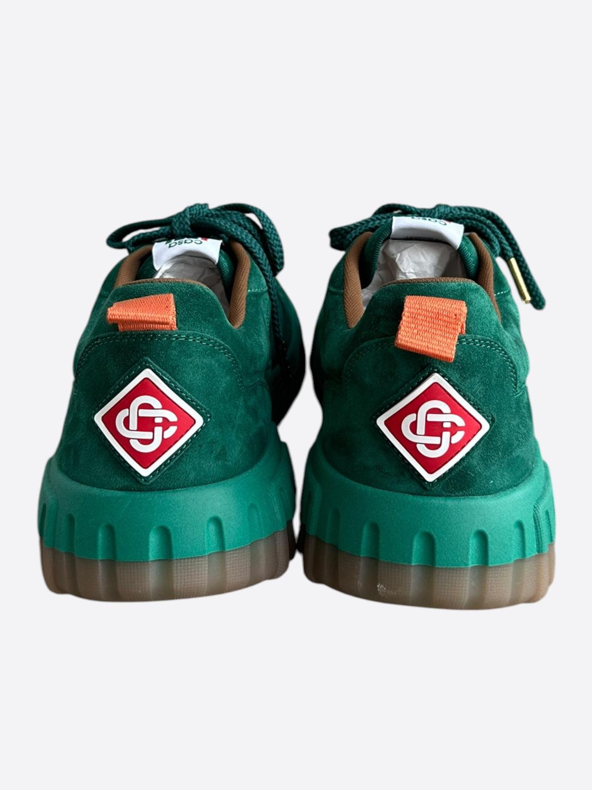 Casablanca Green Suede Court Sneakers