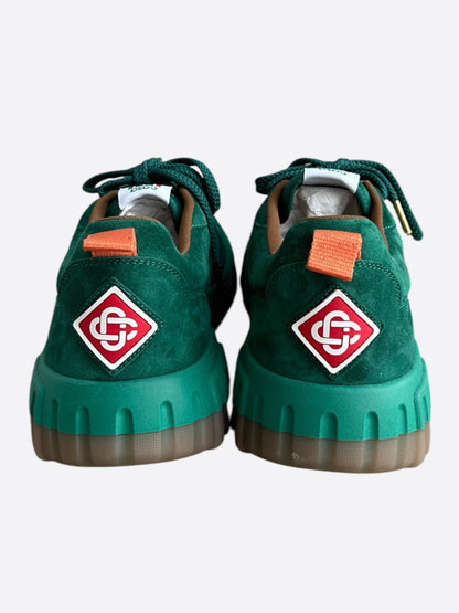 Casablanca Green Suede Court Sneakers