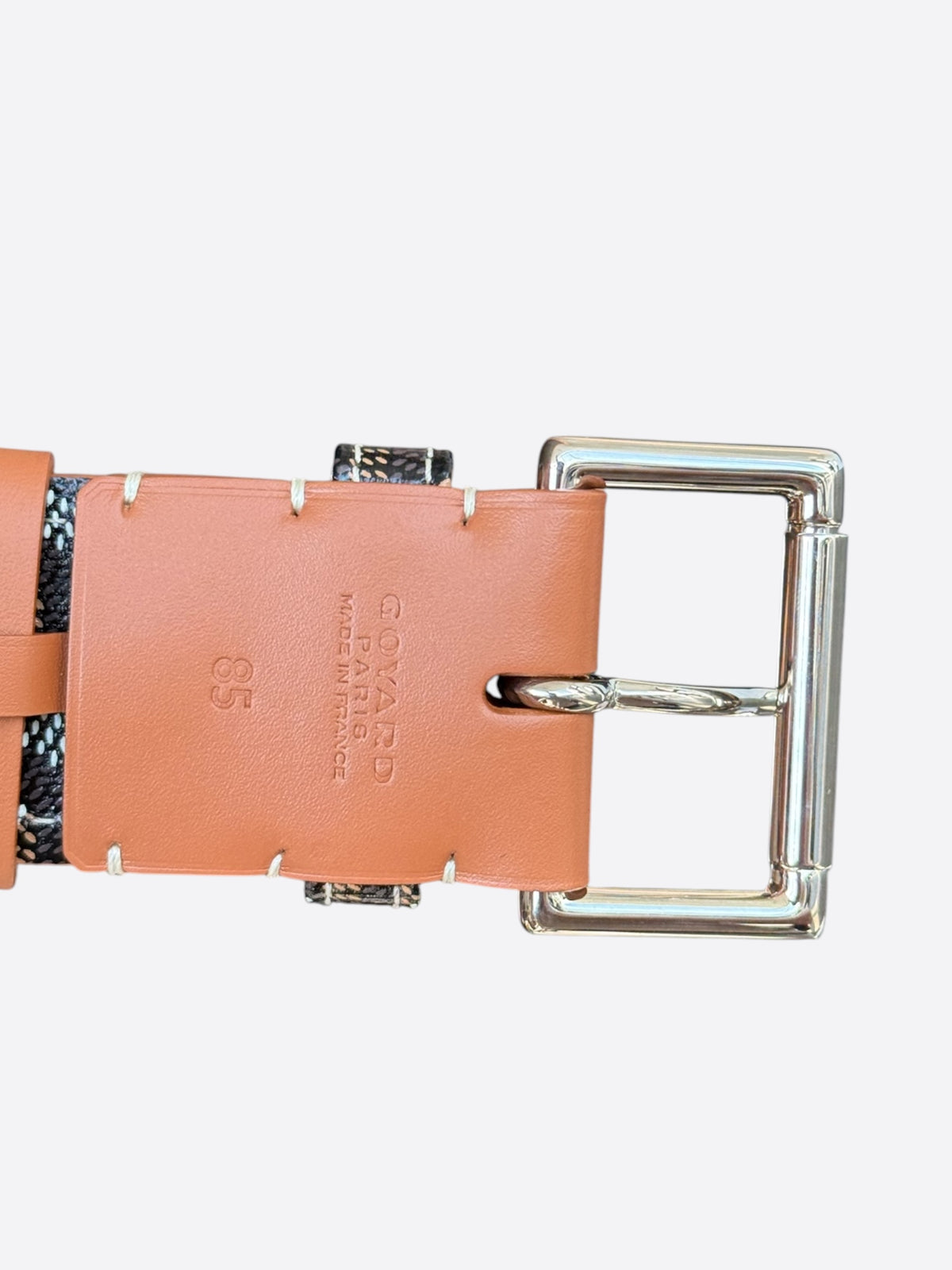 Goyard Tan & Black Fregate Belt