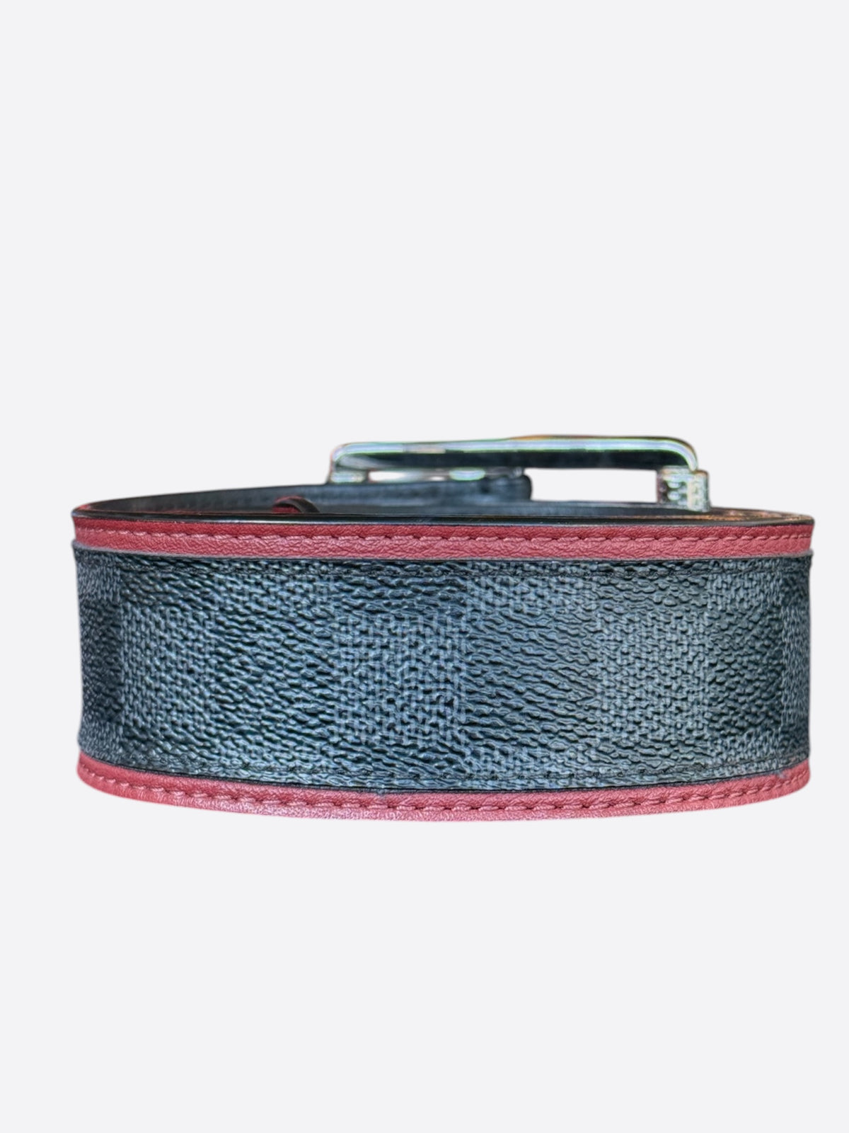 Louis Vuitton Damier Graphite & Red Stripe Belt