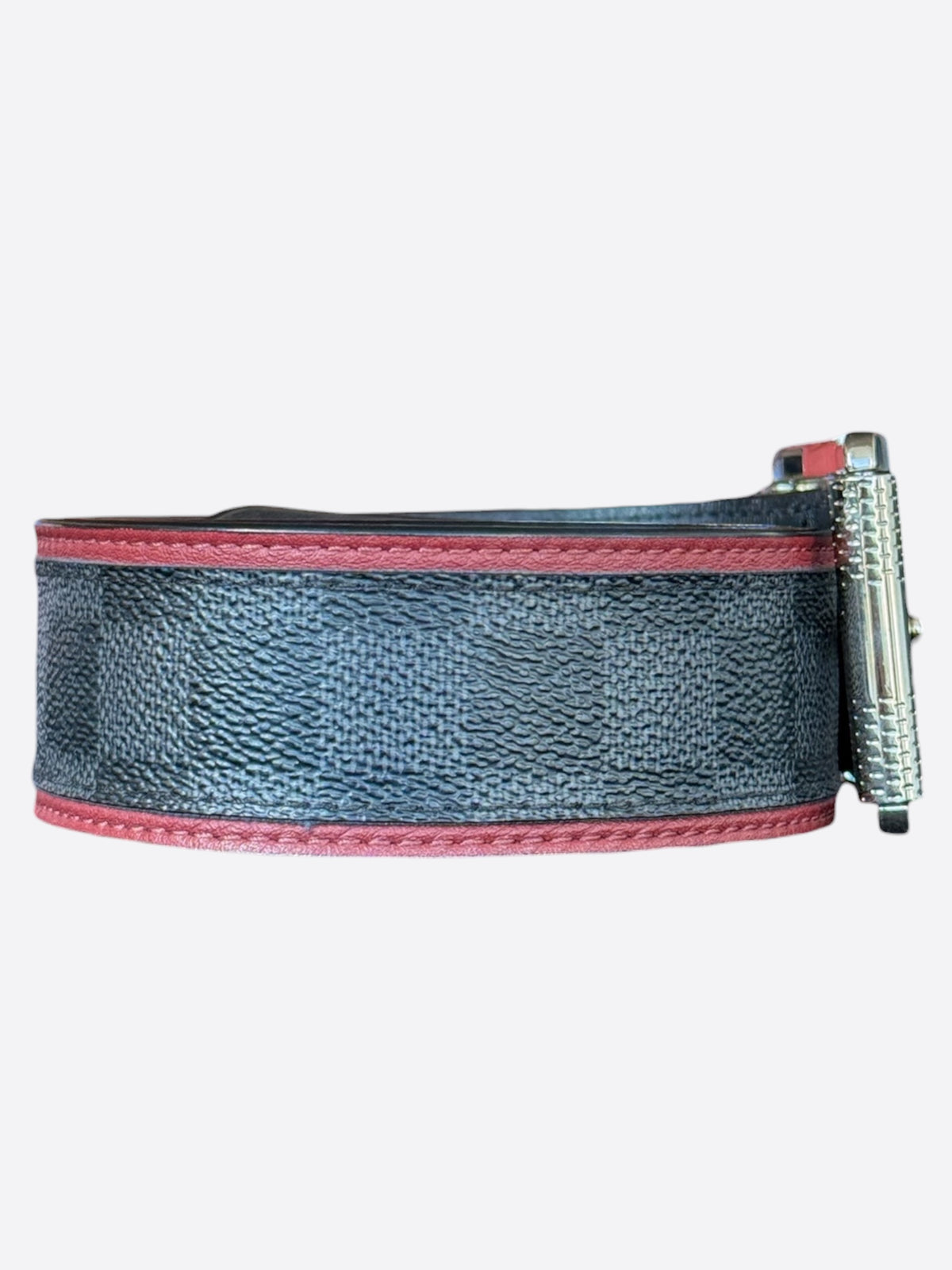 Louis Vuitton Damier Graphite & Red Stripe Belt