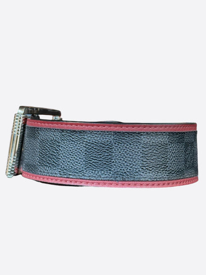 Louis Vuitton Damier Graphite & Red Stripe Belt