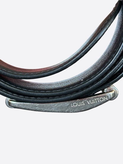 Louis Vuitton Damier Graphite & Red Stripe Belt