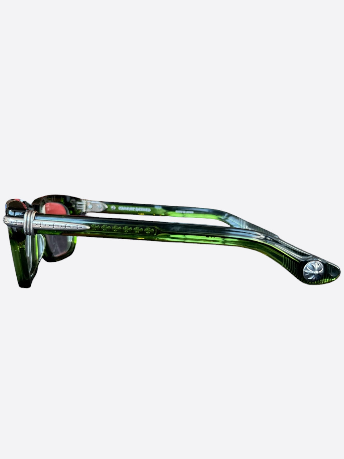 Chrome Hearts Green & Silver Trypoleagain Glasses