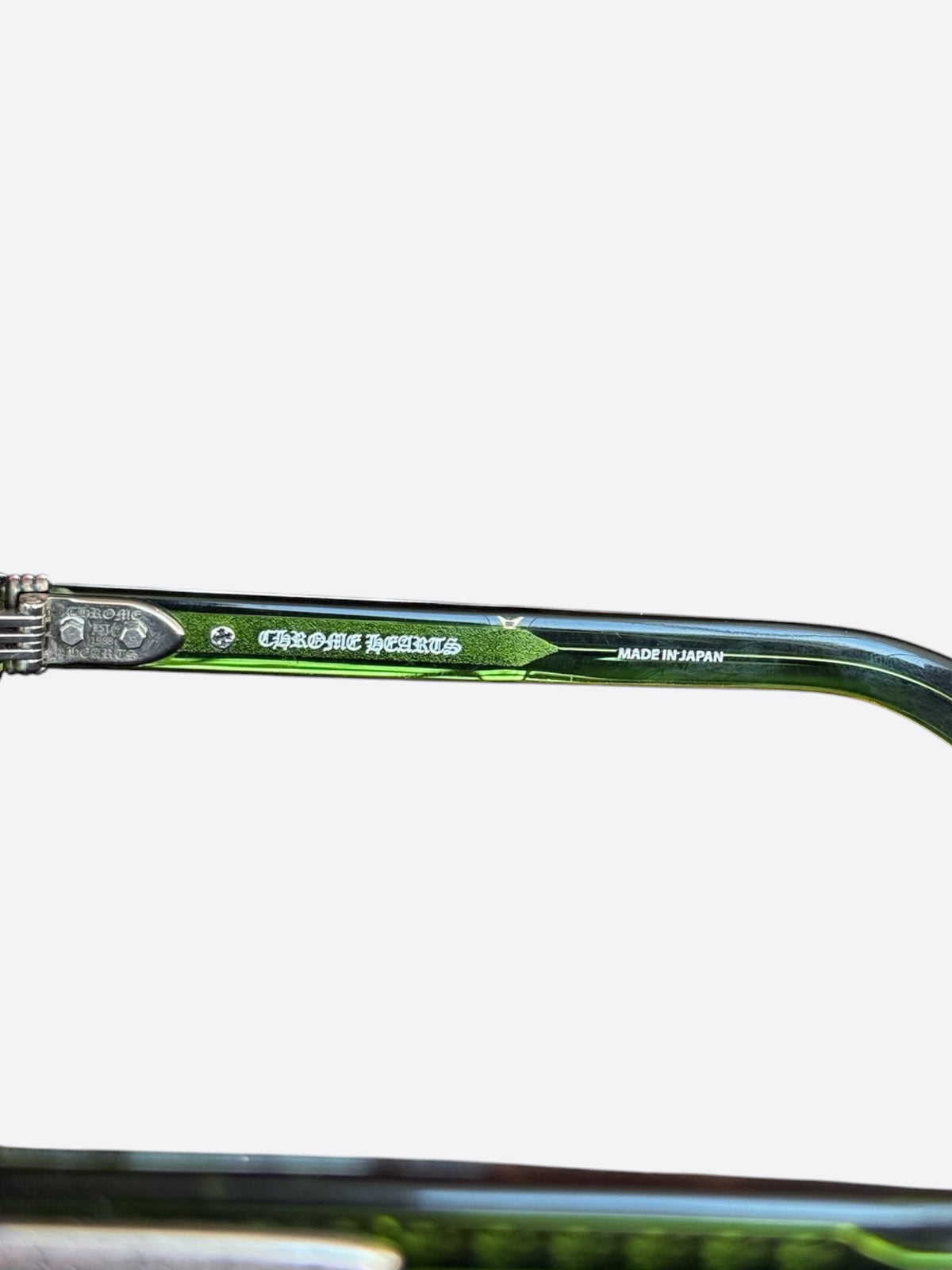 Chrome Hearts Green & Silver Trypoleagain Glasses