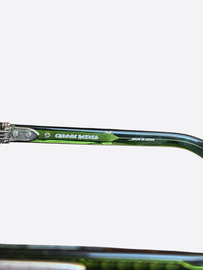 Chrome Hearts Green & Silver Trypoleagain Glasses