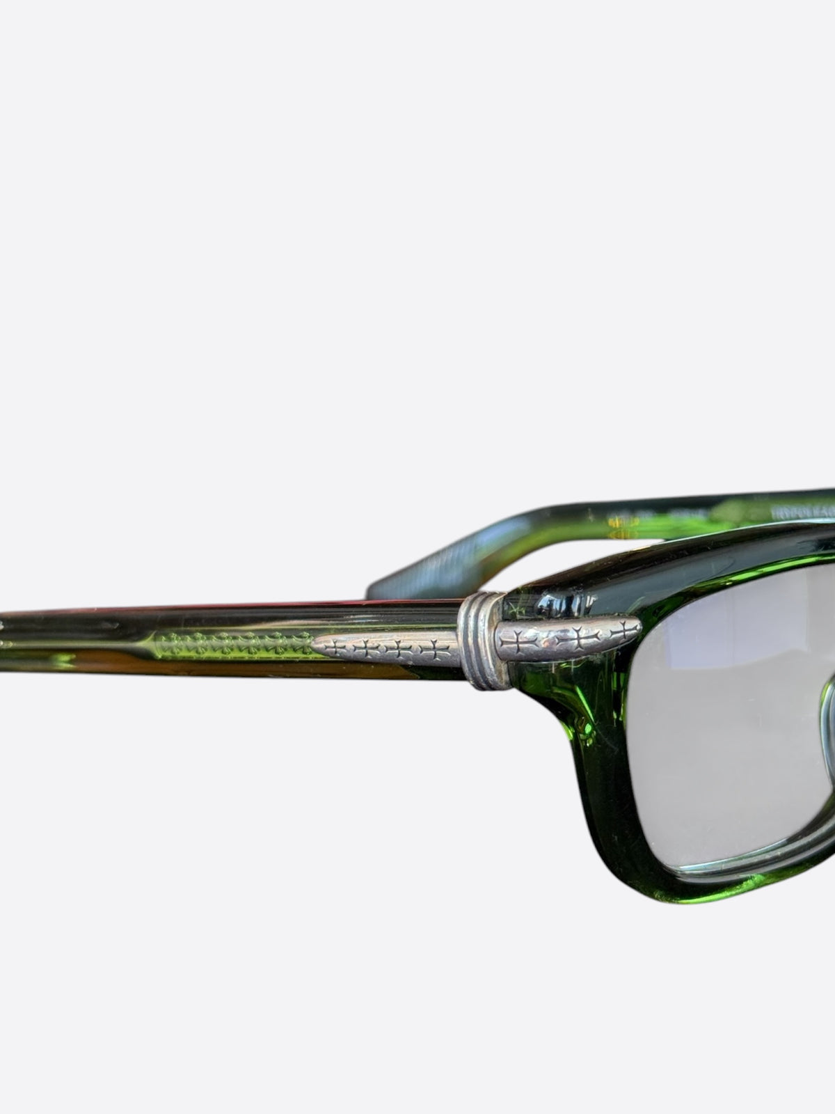 Chrome Hearts Green & Silver Trypoleagain Glasses