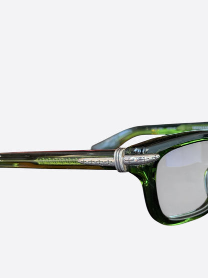 Chrome Hearts Green & Silver Trypoleagain Glasses