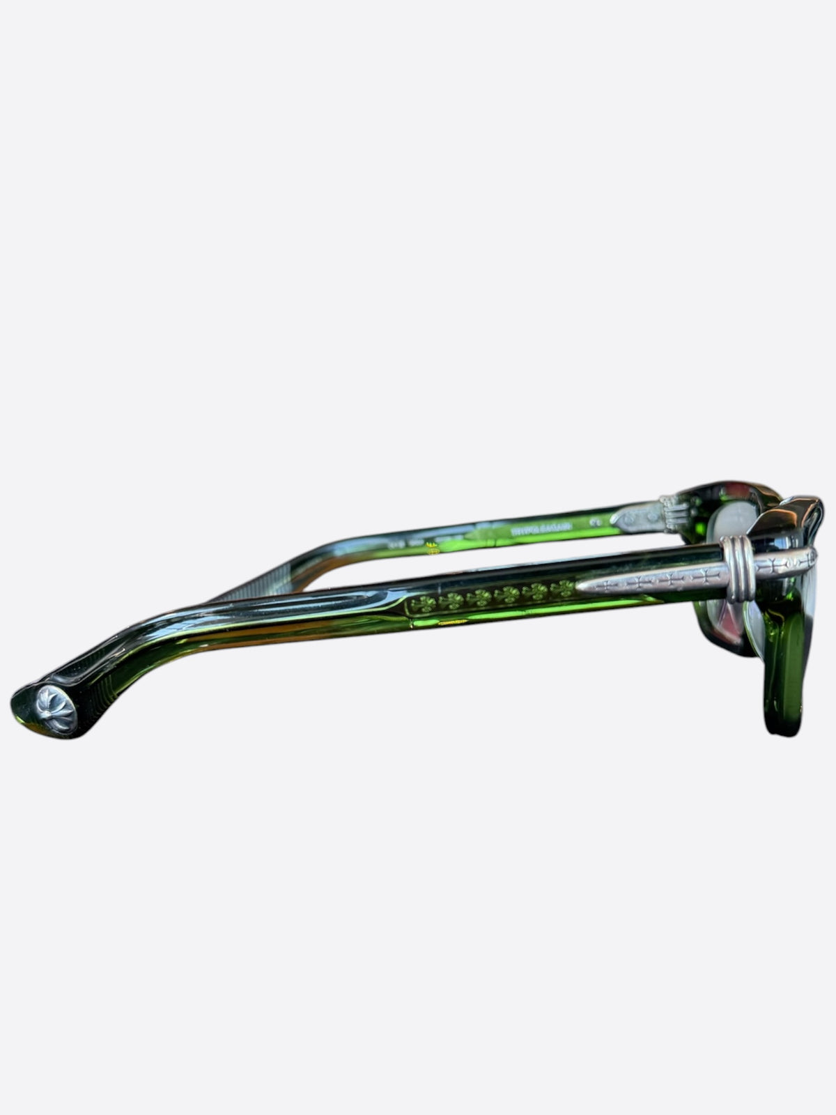 Chrome Hearts Green & Silver Trypoleagain Glasses