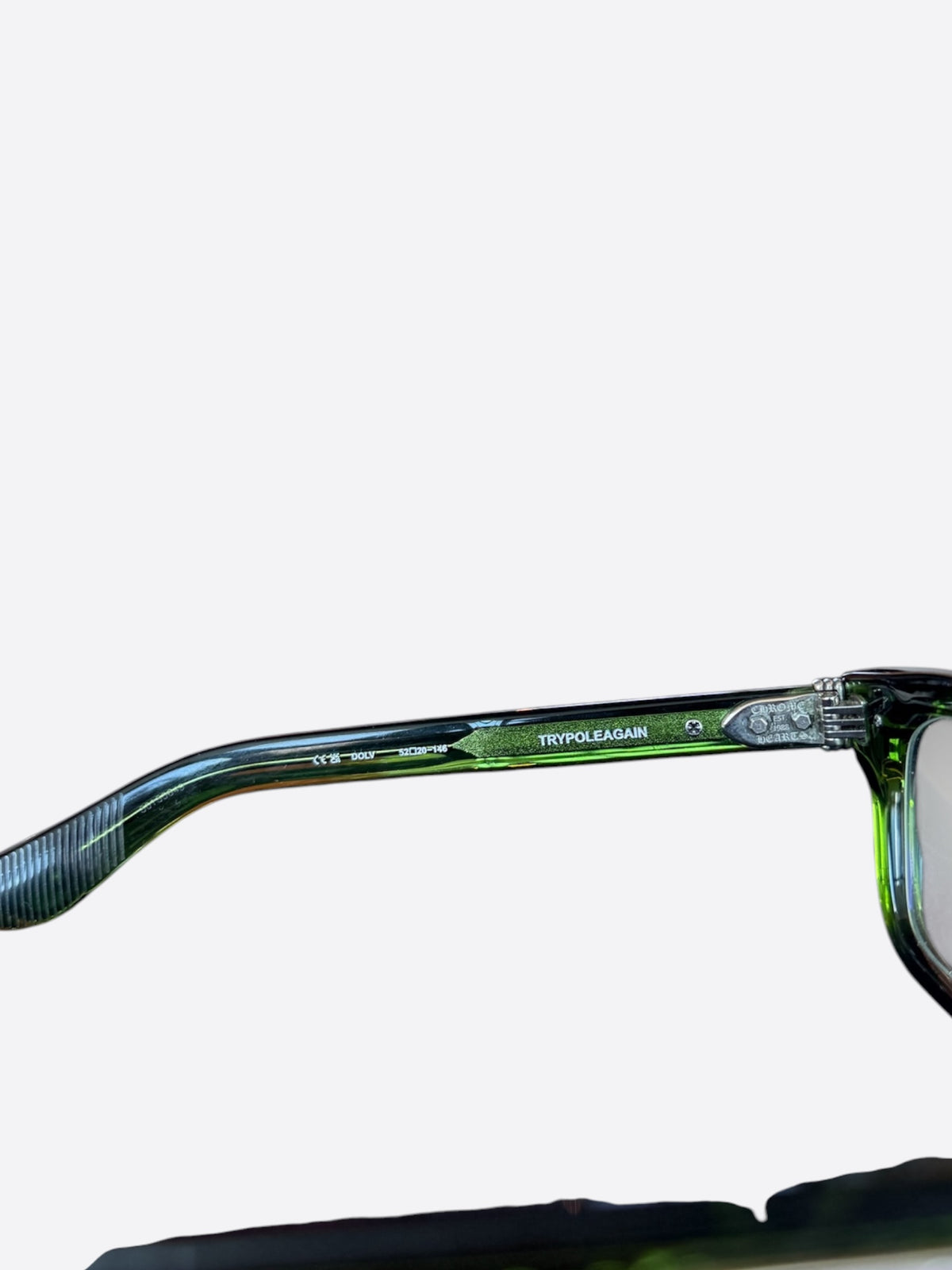 Chrome Hearts Green & Silver Trypoleagain Glasses