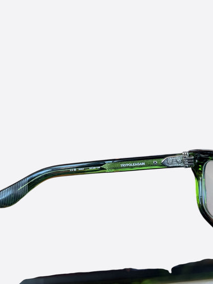 Chrome Hearts Green & Silver Trypoleagain Glasses