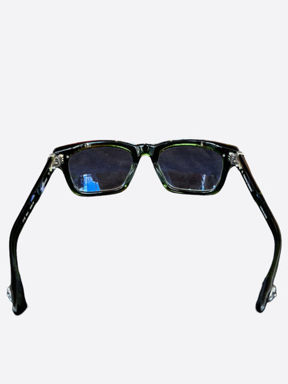 Chrome Hearts Green & Silver Trypoleagain Glasses