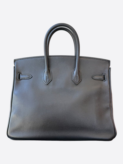 Hermes Black Swift & Gold Hardware Birkin 25