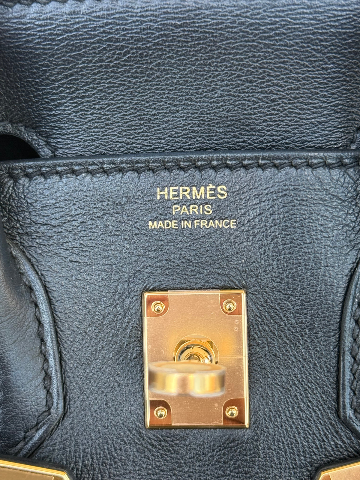 Hermes Black Swift & Gold Hardware Birkin 25
