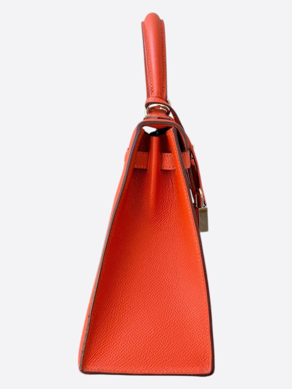 Hermes Orange Epsom & Palladium Hardware Kelly 25