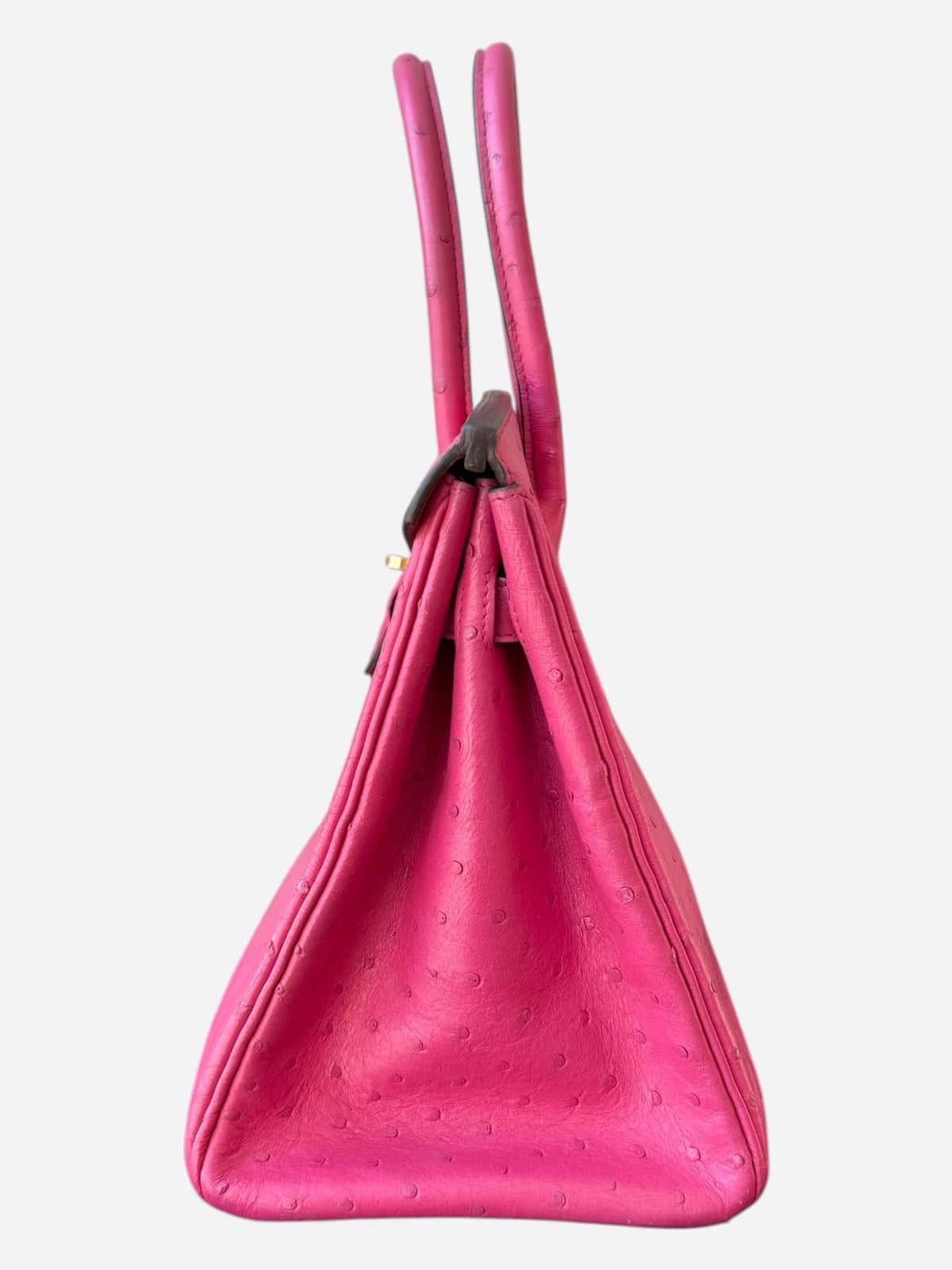 Hermes Fuchsia Ostrich & Gold Hardware Birkin 30