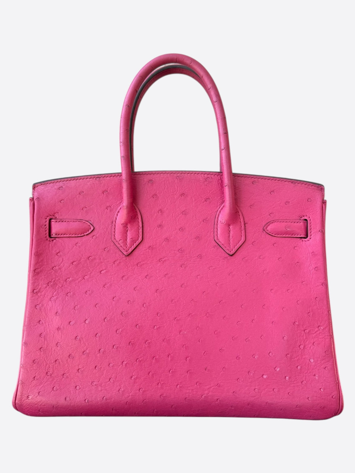 Hermes Fuchsia Ostrich & Gold Hardware Birkin 30