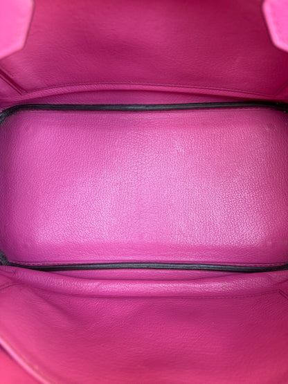 Hermes Fuchsia Ostrich & Gold Hardware Birkin 30