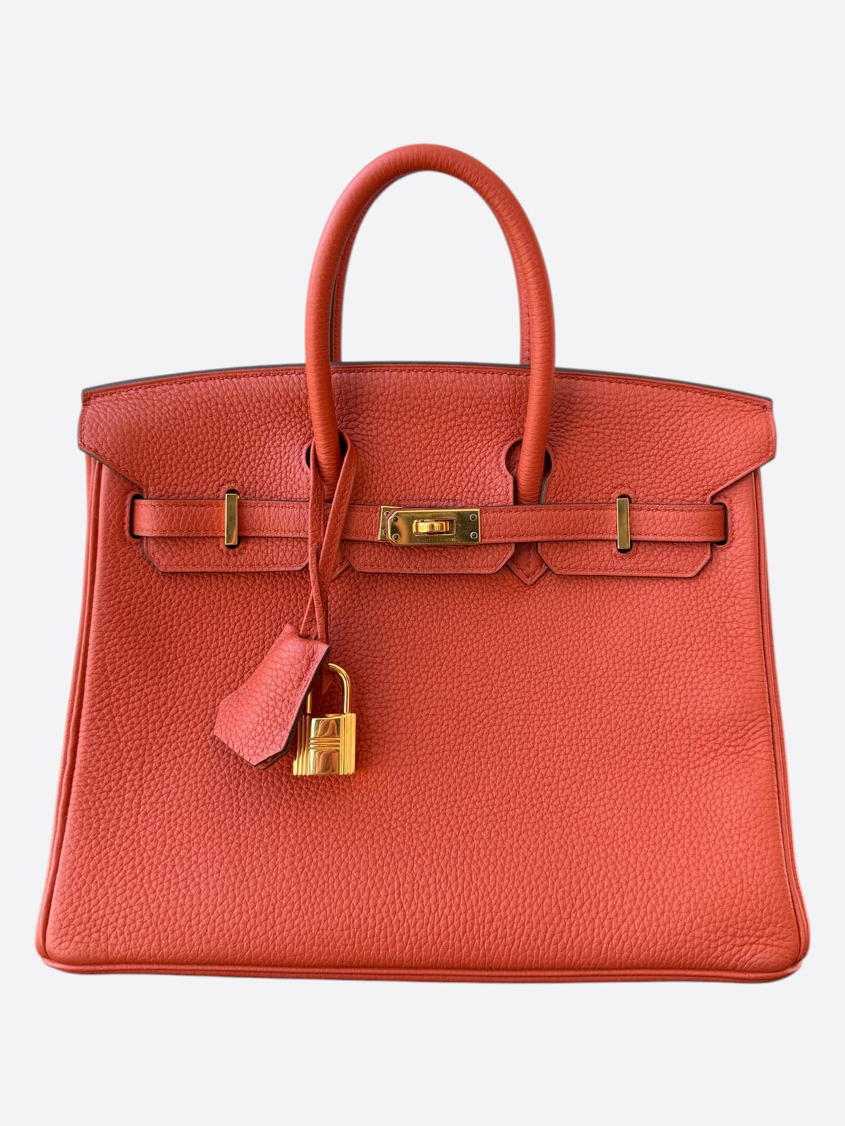 Hermes Orange Togo & Gold Hardware Birkin 25