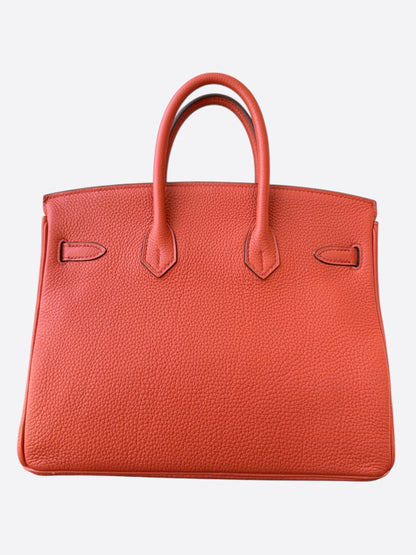 Hermes Orange Togo & Gold Hardware Birkin 25