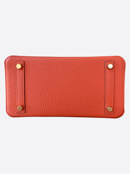 Hermes Orange Togo & Gold Hardware Birkin 25
