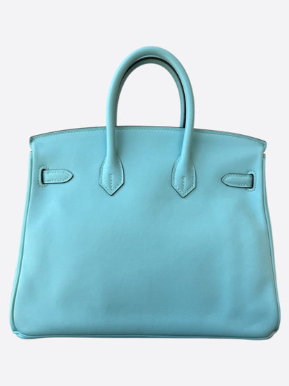 Hermes Tiffany Blue Swift & Gold Hardware Birkin 25