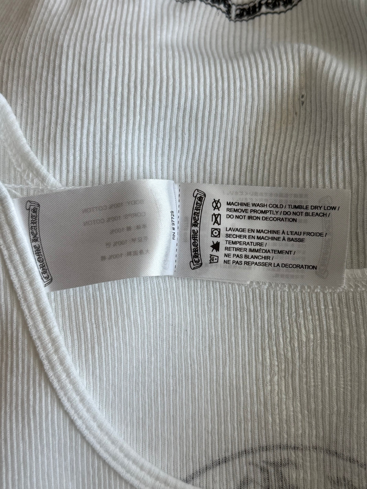 Chrome Hearts White & Black Horseshoe Tank Top