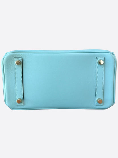Hermes Tiffany Blue Swift & Gold Hardware Birkin 25
