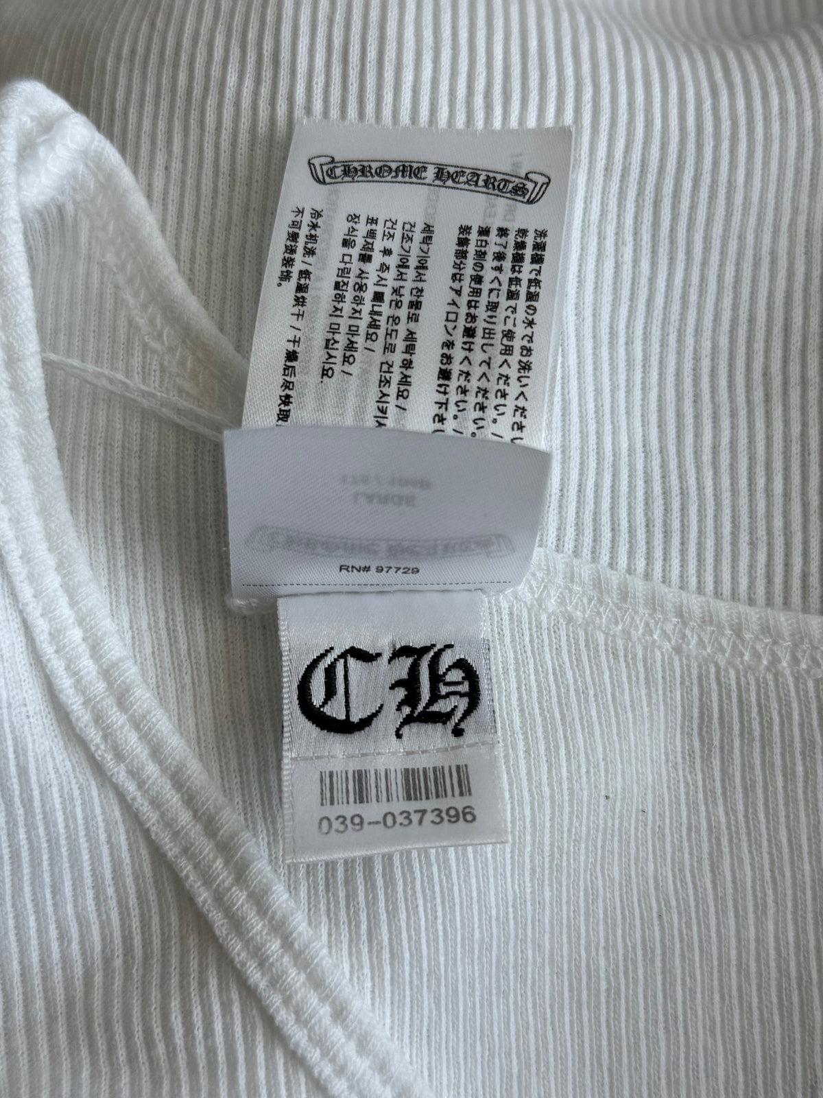 Chrome Hearts White & Black Horseshoe Tank Top