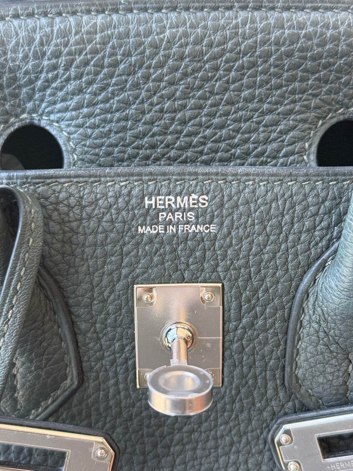 Hermes Vert Rousseau Togo & Palladium Hardware Birkin 25