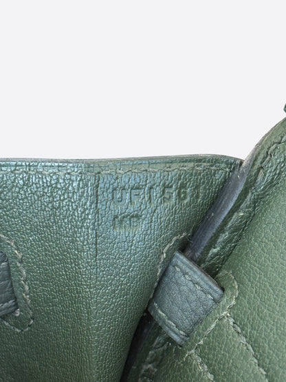 Hermes Vert Rousseau Togo & Palladium Hardware Birkin 25
