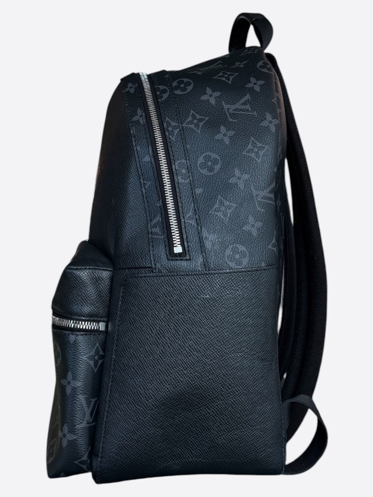 Louis Vuitton Black Taigarama Monogram Discovery Backpack