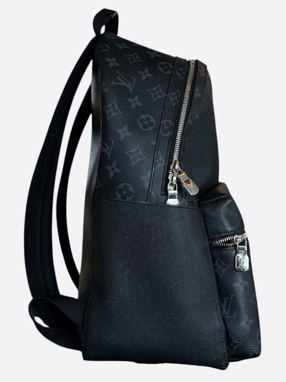 Louis Vuitton Black Taigarama Monogram Discovery Backpack