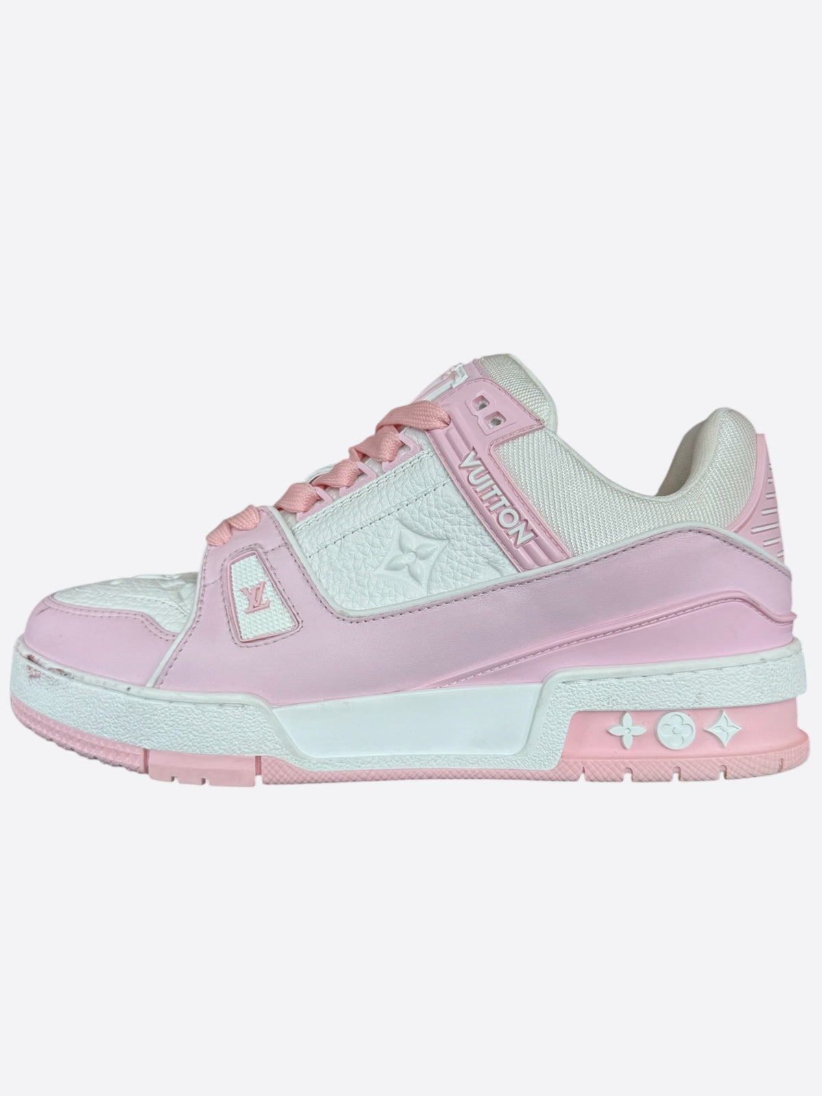 Louis Vuitton Pink & White Monogram Women's Trainers