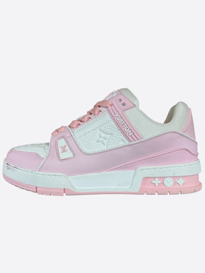 Louis Vuitton Pink & White Monogram Women's Trainers