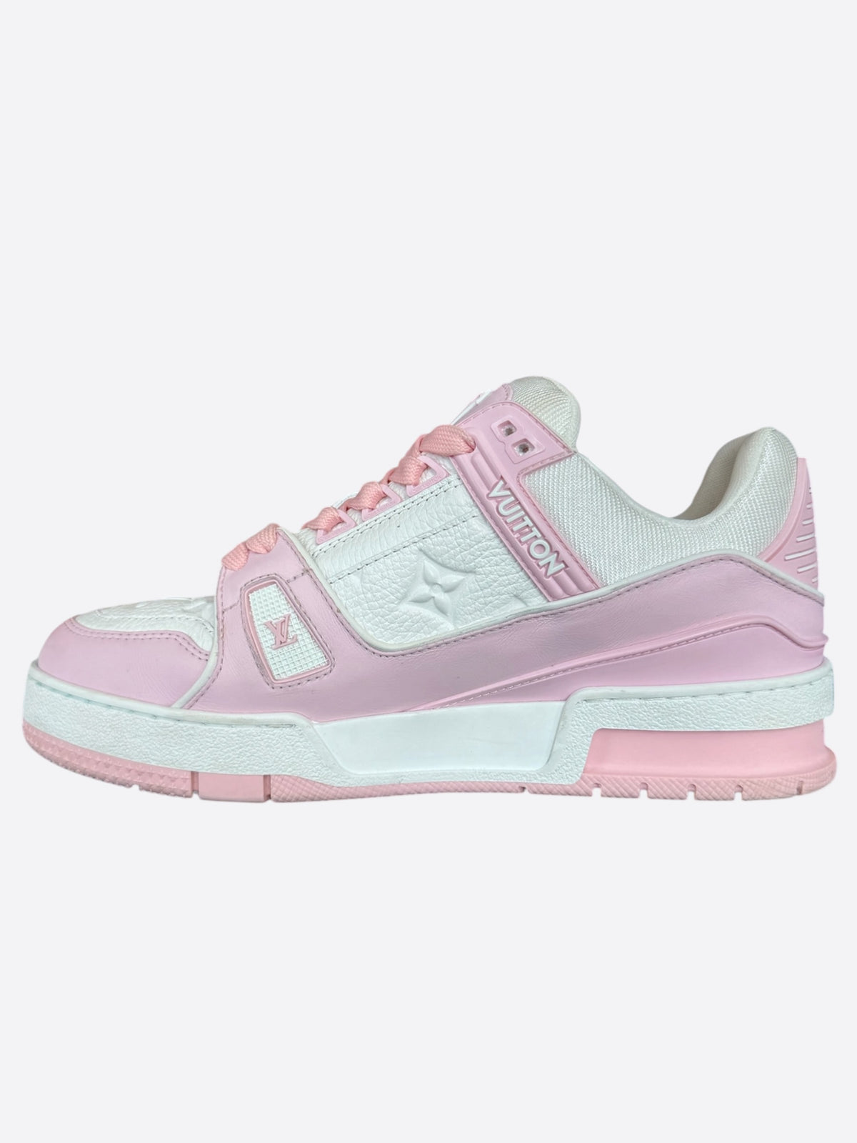 Louis Vuitton Pink & White Monogram Women's Trainers