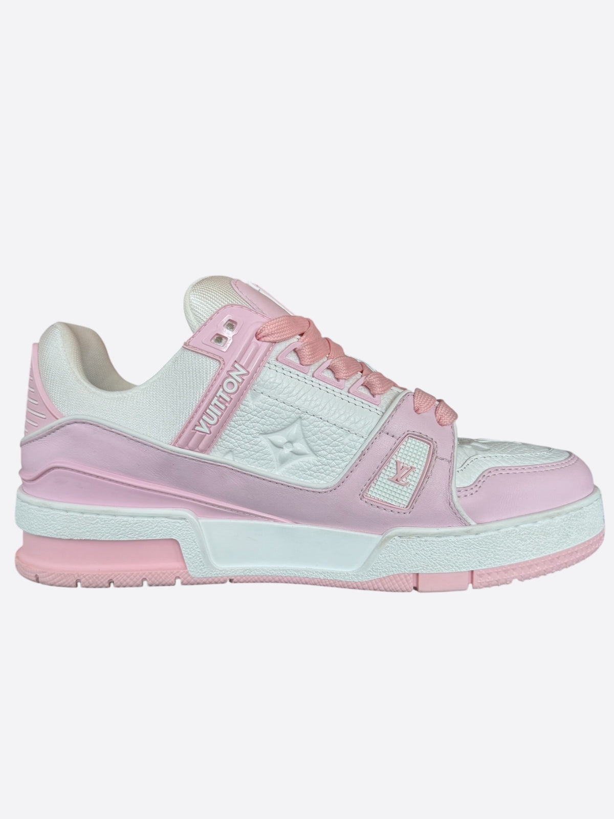 Louis Vuitton Pink & White Monogram Women's Trainers