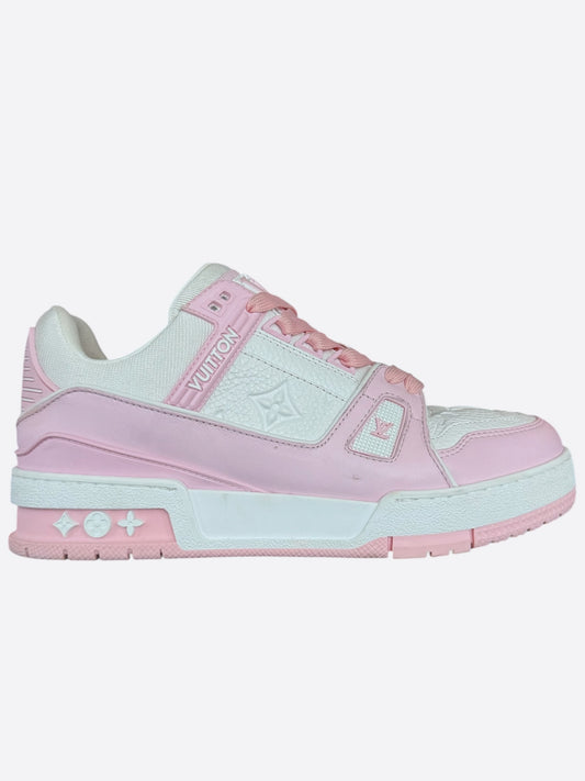 Louis Vuitton Pink & White Monogram Women's Trainers