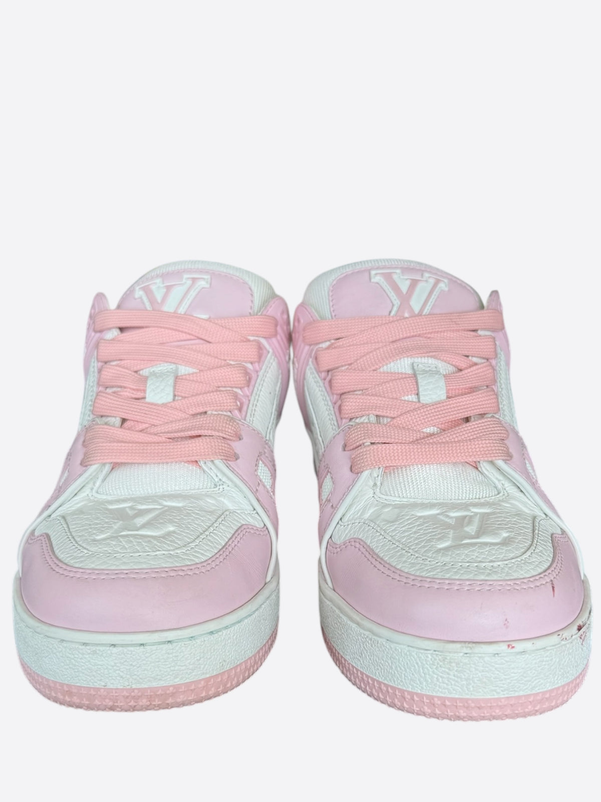Louis Vuitton Pink & White Monogram Women's Trainers