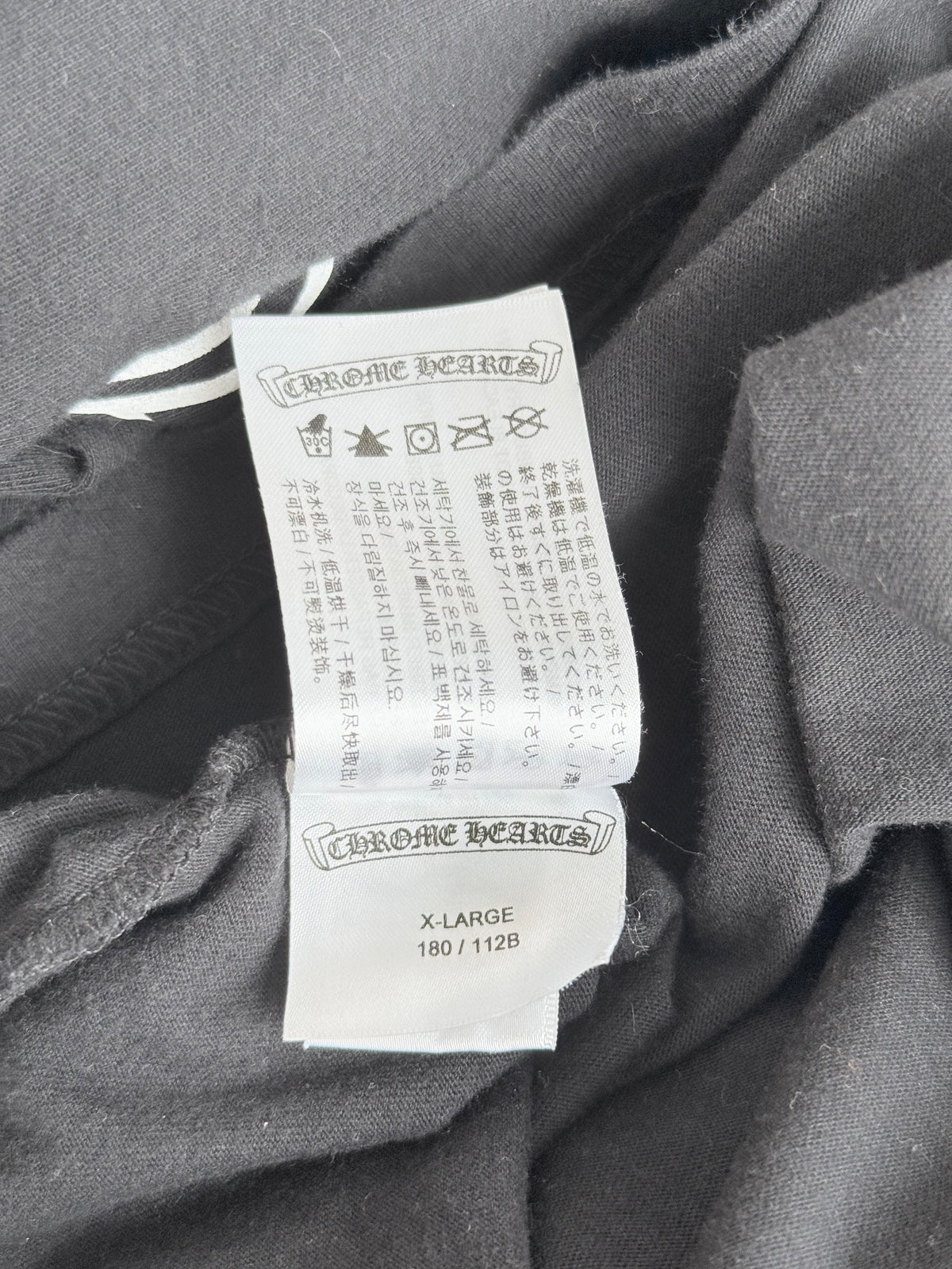 Chrome Hearts Black & White Aspen Horseshoe Logo Longsleeve T-Shirt