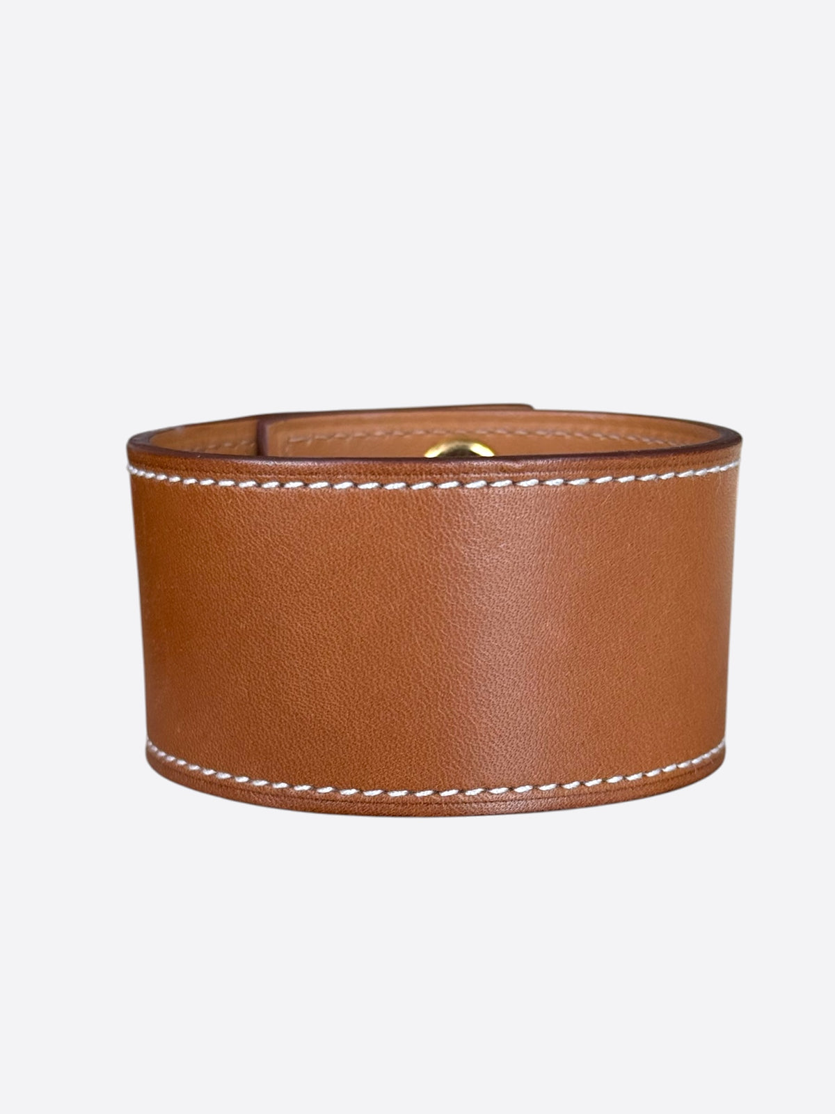 Hermes Brown Swift & Gold Hardware Intense Bracelet