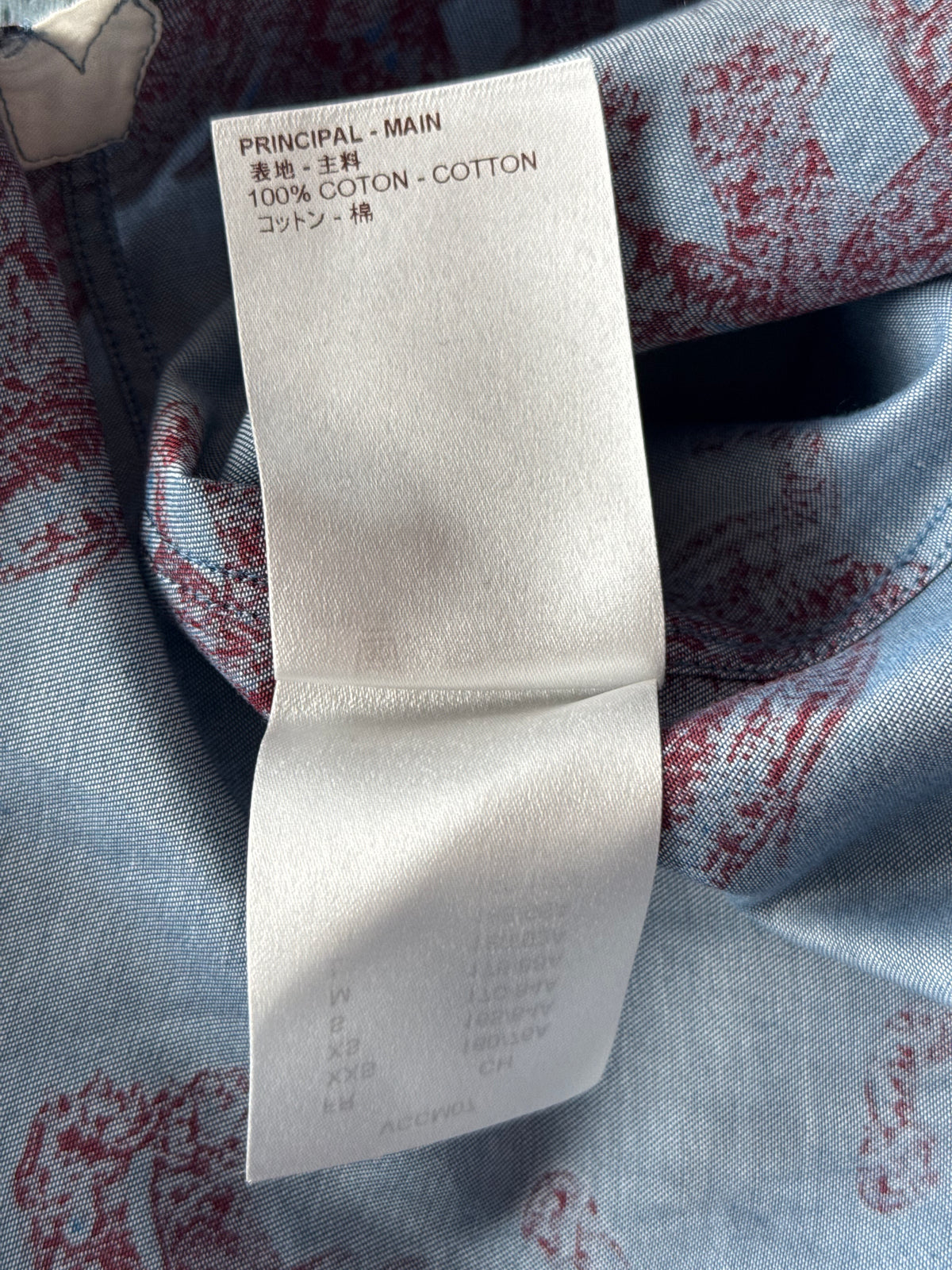 Louis Vuitton Blue & Red Elephant Graphic Button Up Shirt