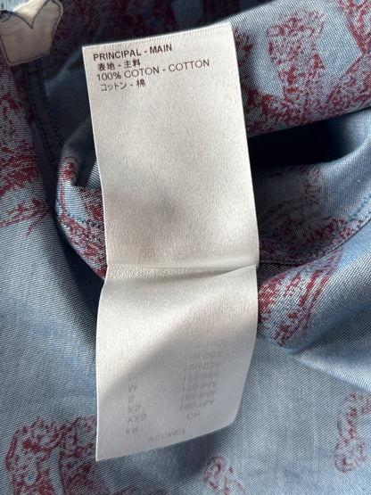 Louis Vuitton Blue & Red Elephant Graphic Button Up Shirt