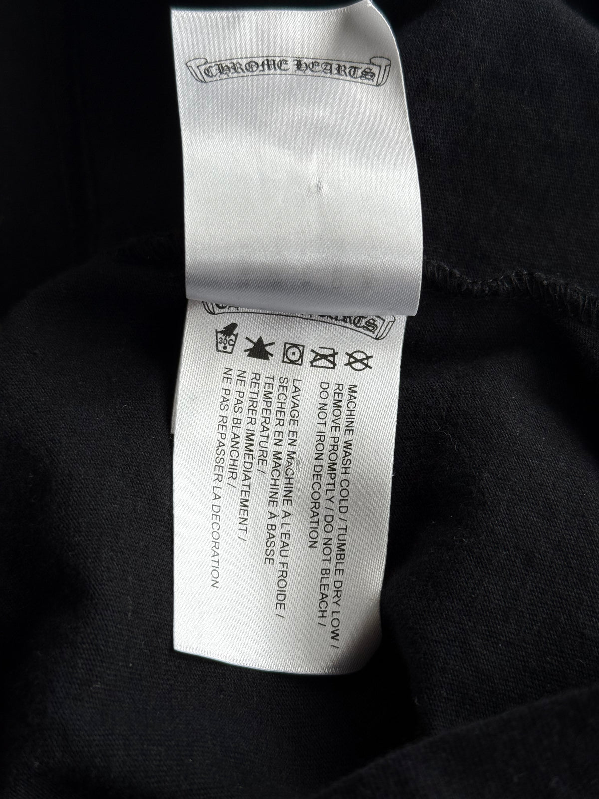 Chrome Hearts Black & White New York Horseshoe Logo T-Shirt