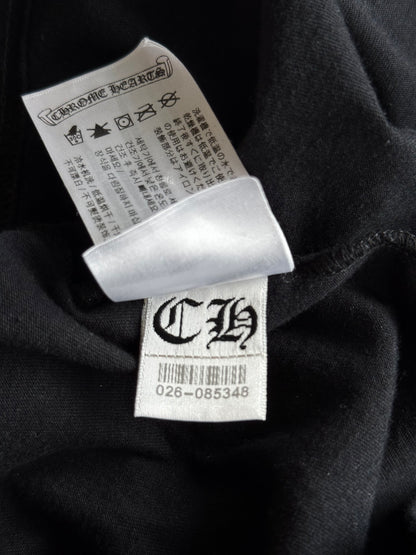 Chrome Hearts Black & White New York Horseshoe Logo T-Shirt