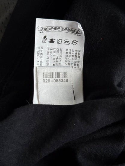 Chrome Hearts Black & White New York Horseshoe Logo T-Shirt