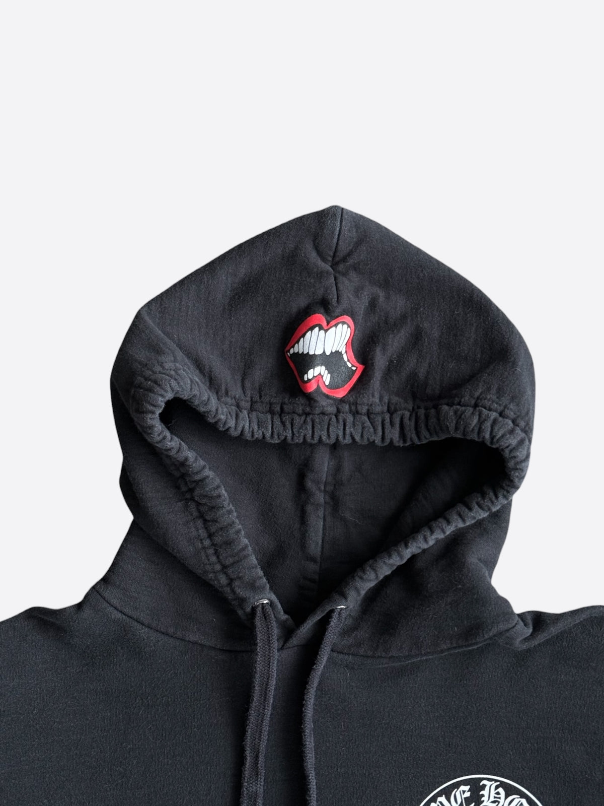 Chrome Hearts Black & White Horseshoe Chomper Logo Hoodie